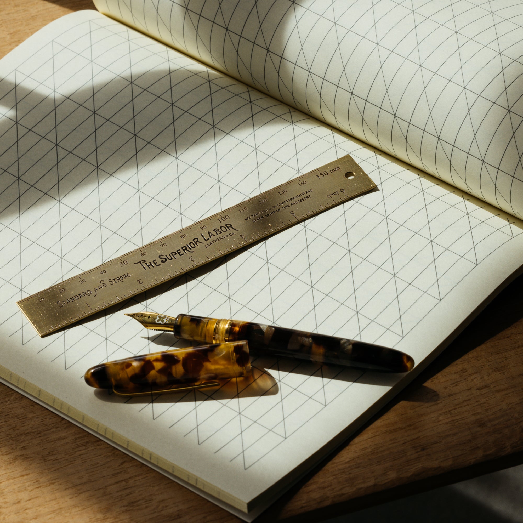 BG0017 15cm brass ruler