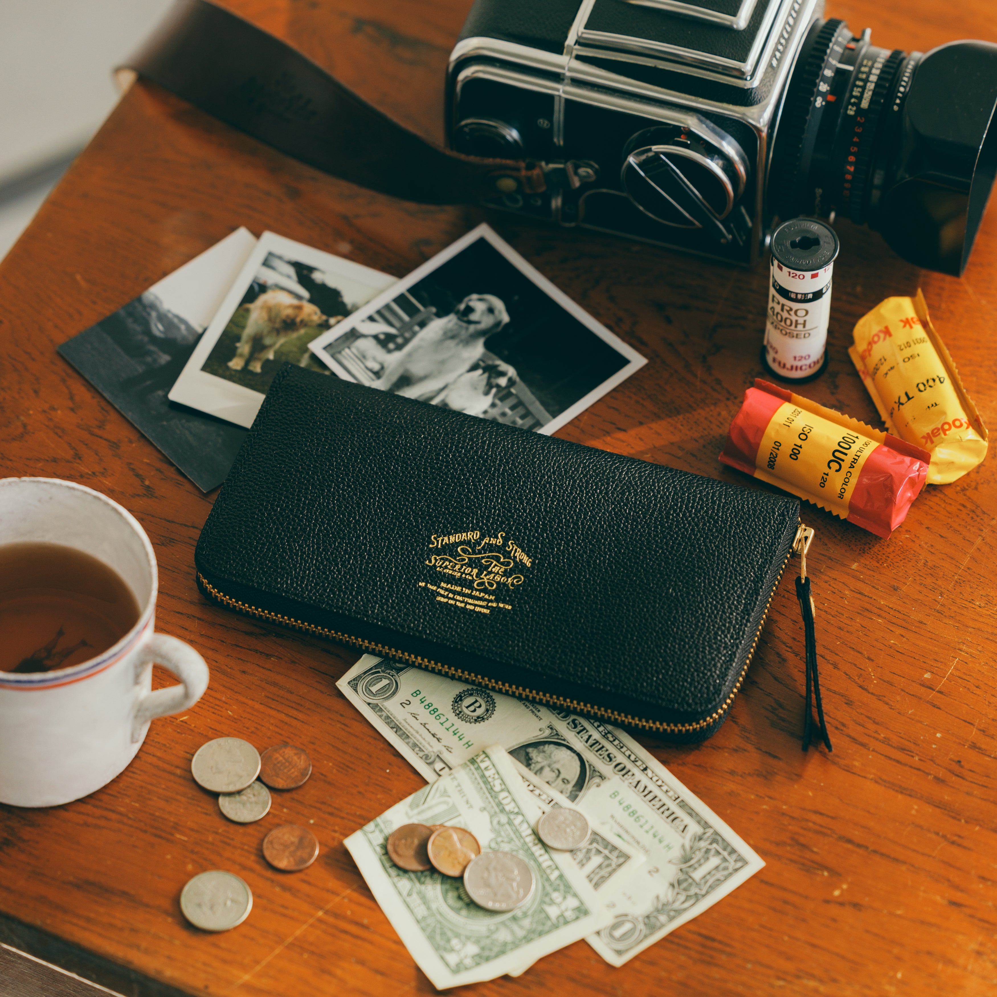 SL0302 KUROZAN zip long wallet