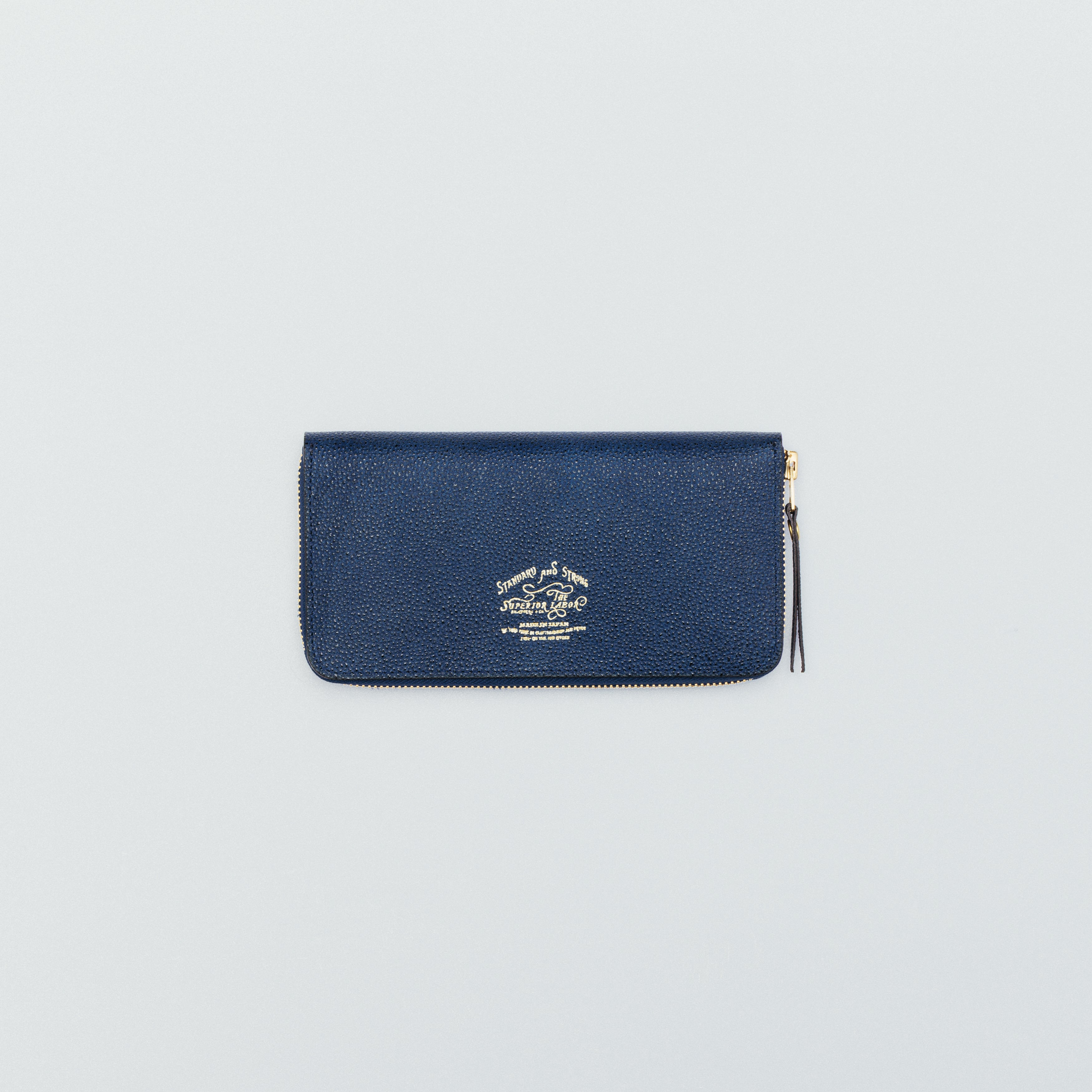SL0303 KUROZAN indigo zip long wallet