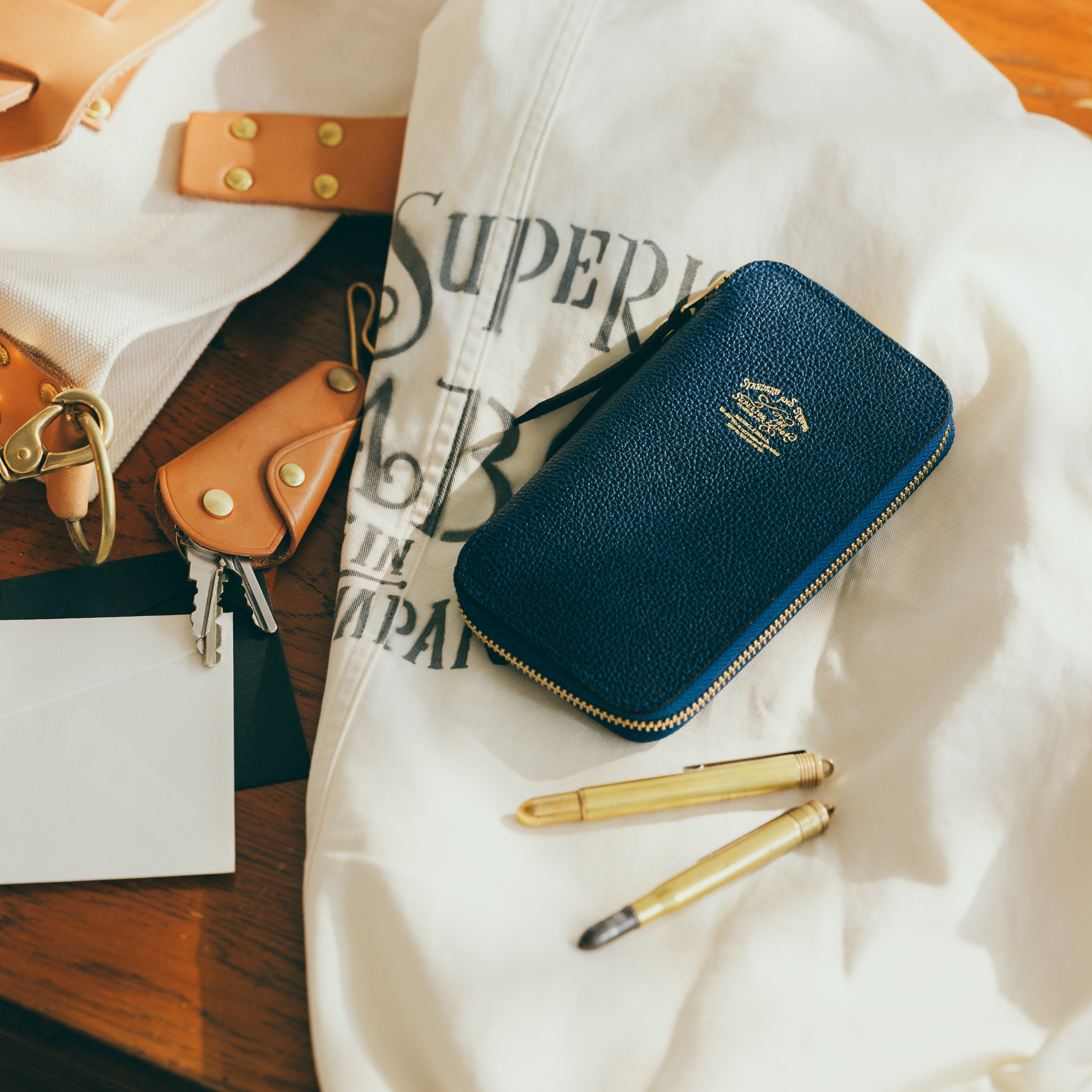 SL0317 KUROZAN indigo zip pen case