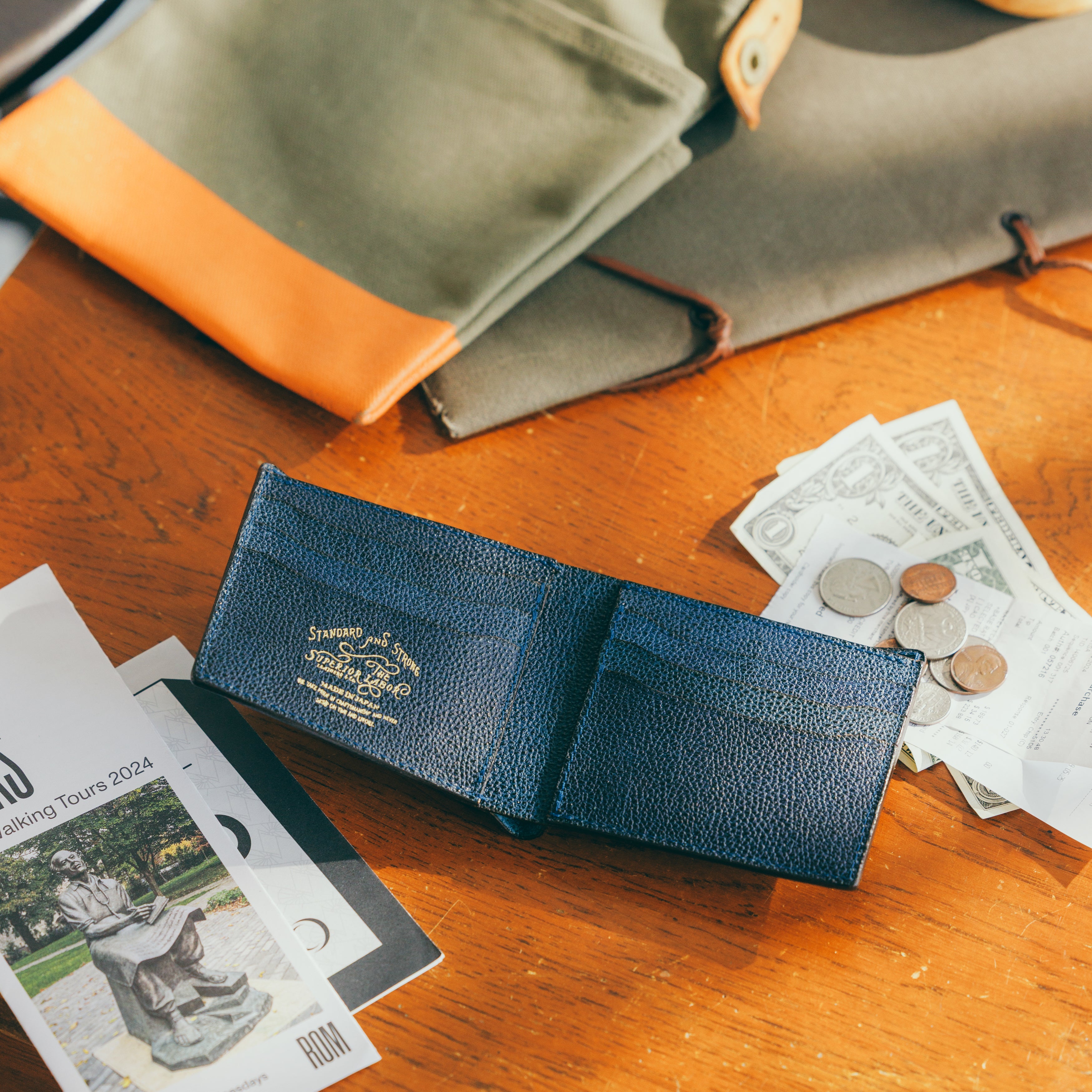 SL0319 KUROZAN indigo wallet (bill and cards)