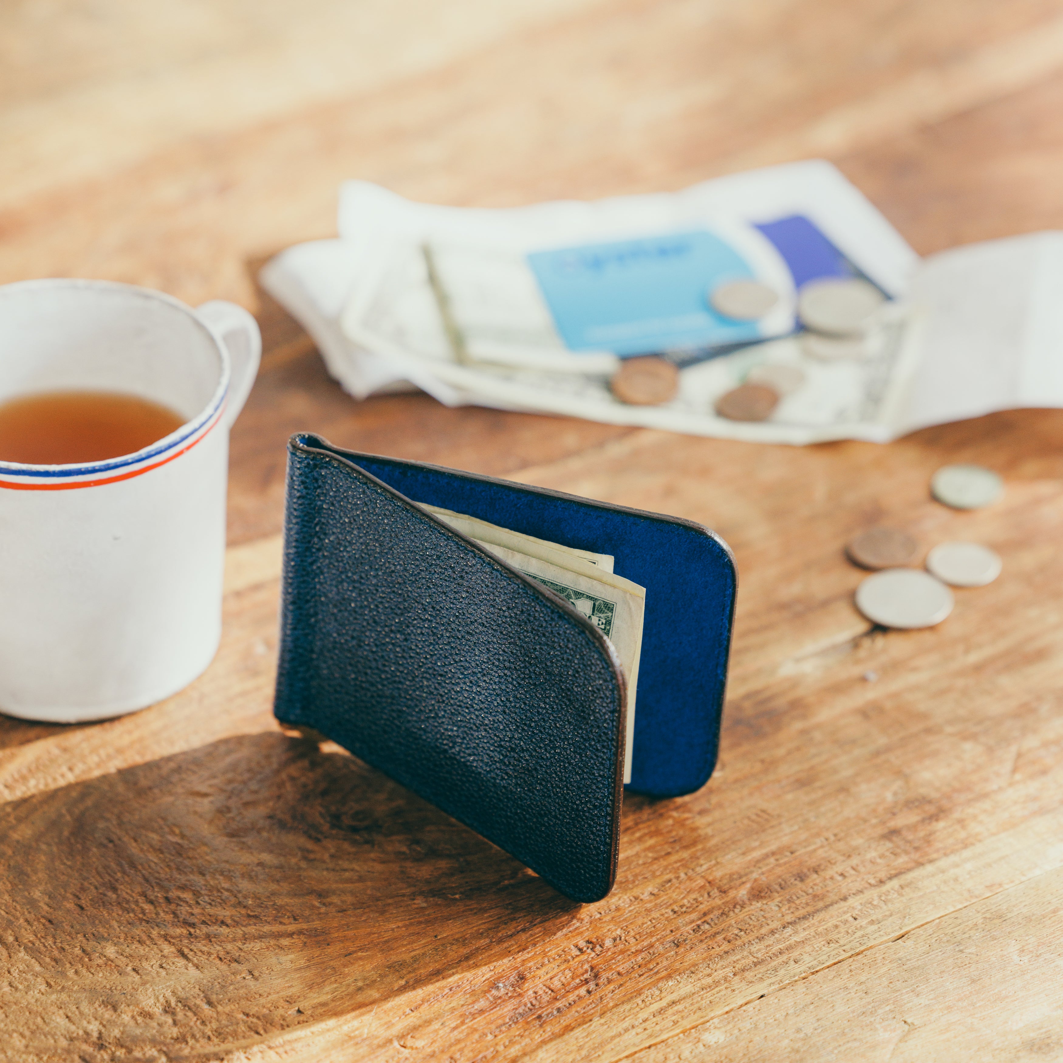 SL0323 KUROZAN Indigo Money Holder