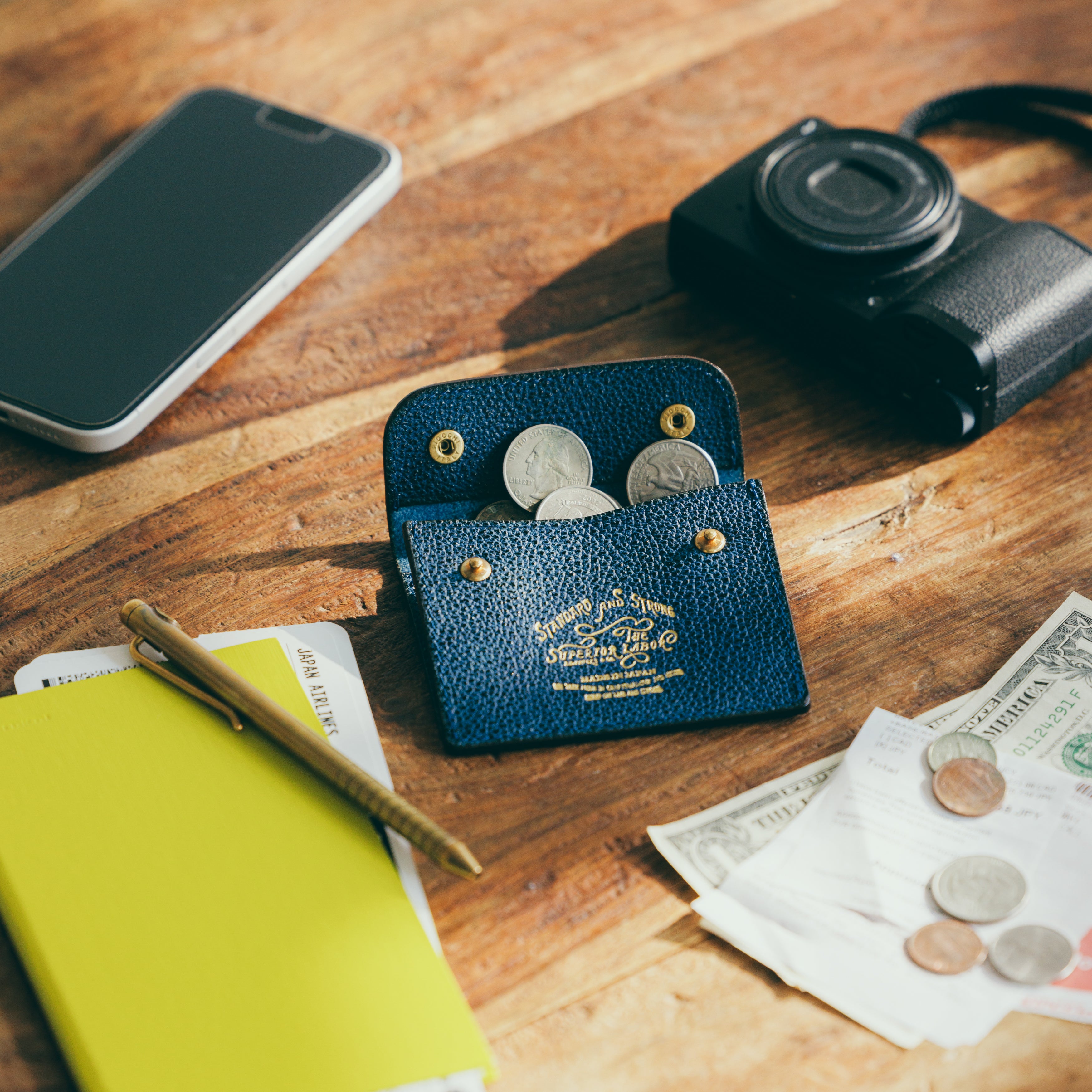 SL0327 KUROZAN Indigo Coin Pocket