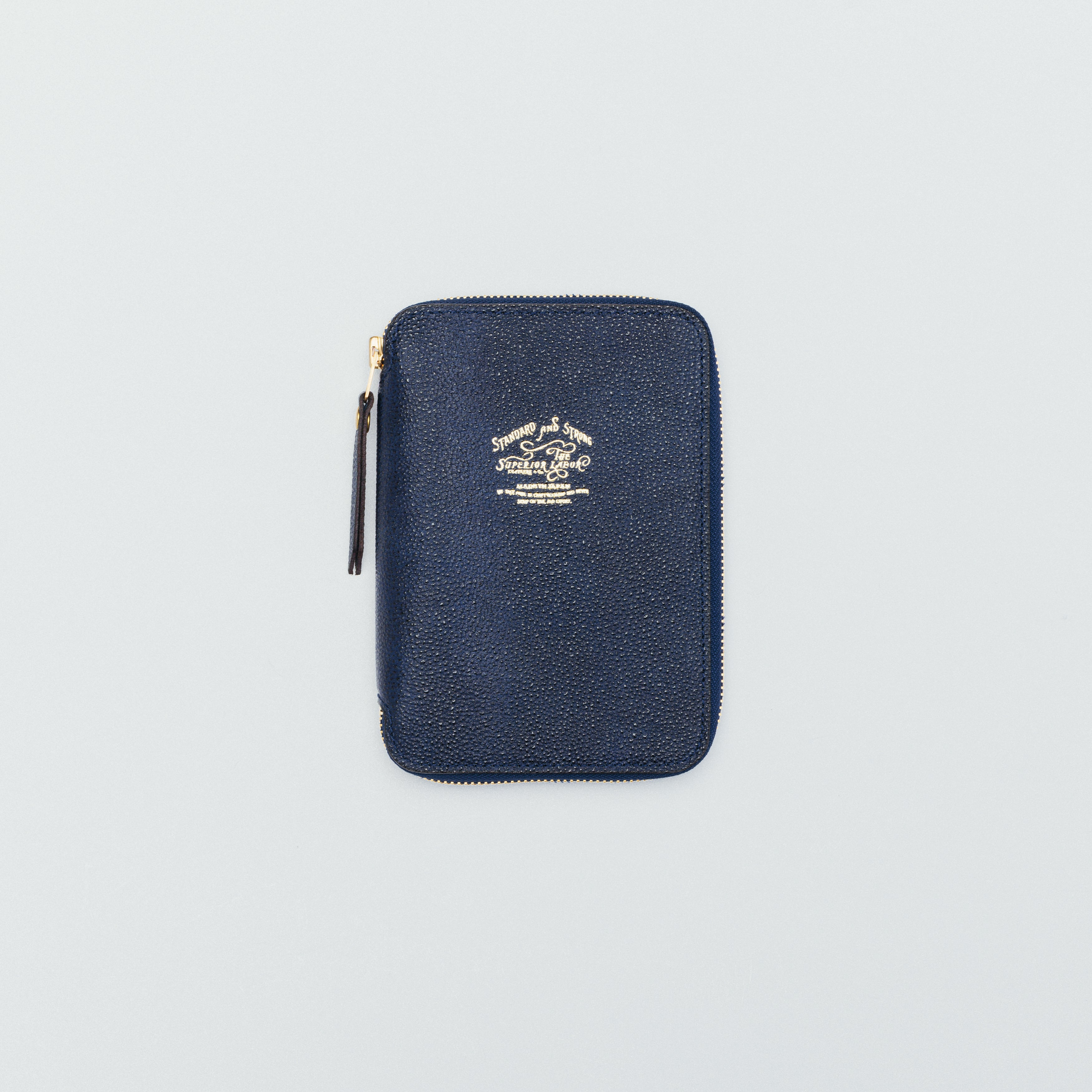 SL0329 KUROZAN indigo A6 size zip organizer