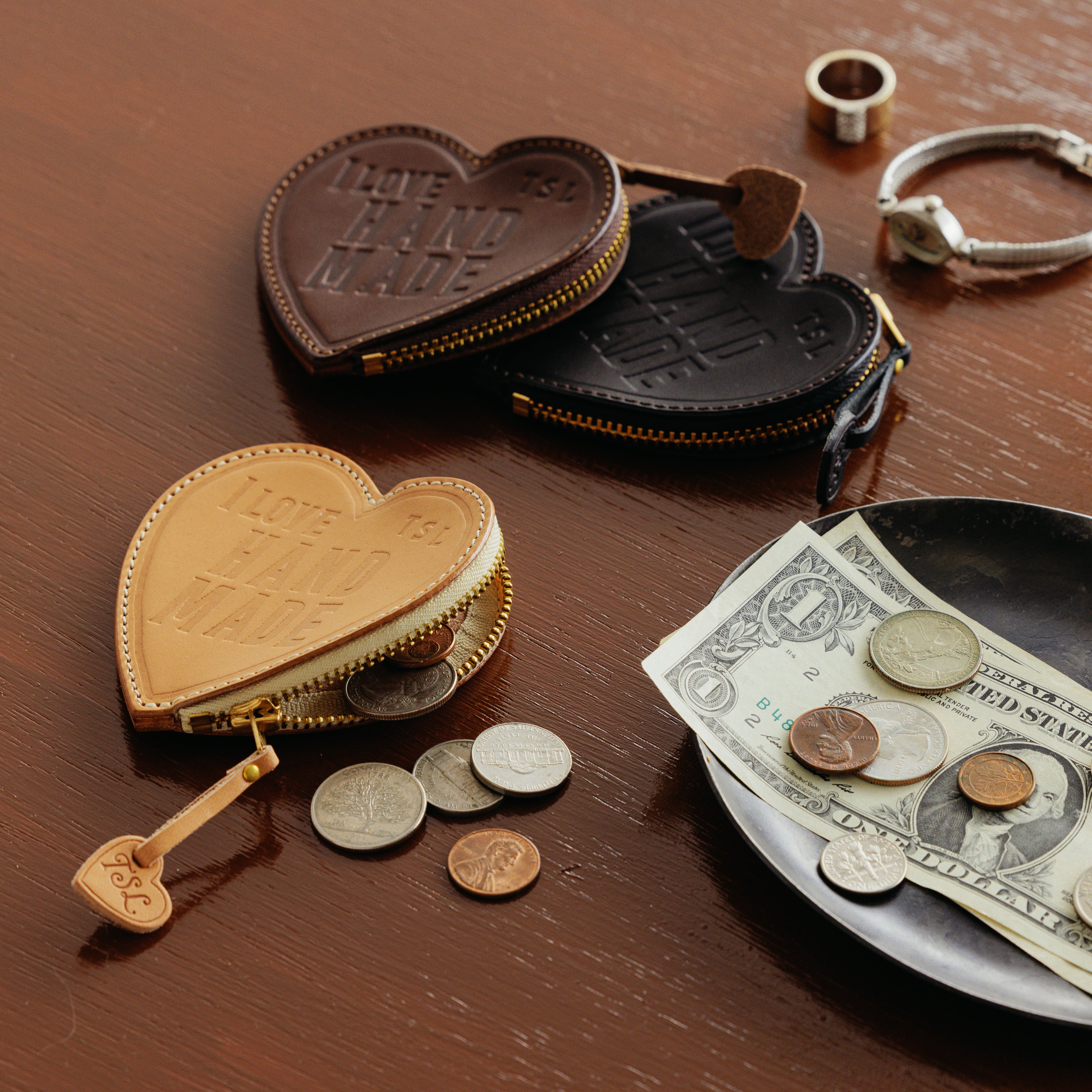 SL1722 I LOVE HANDMADE coin case