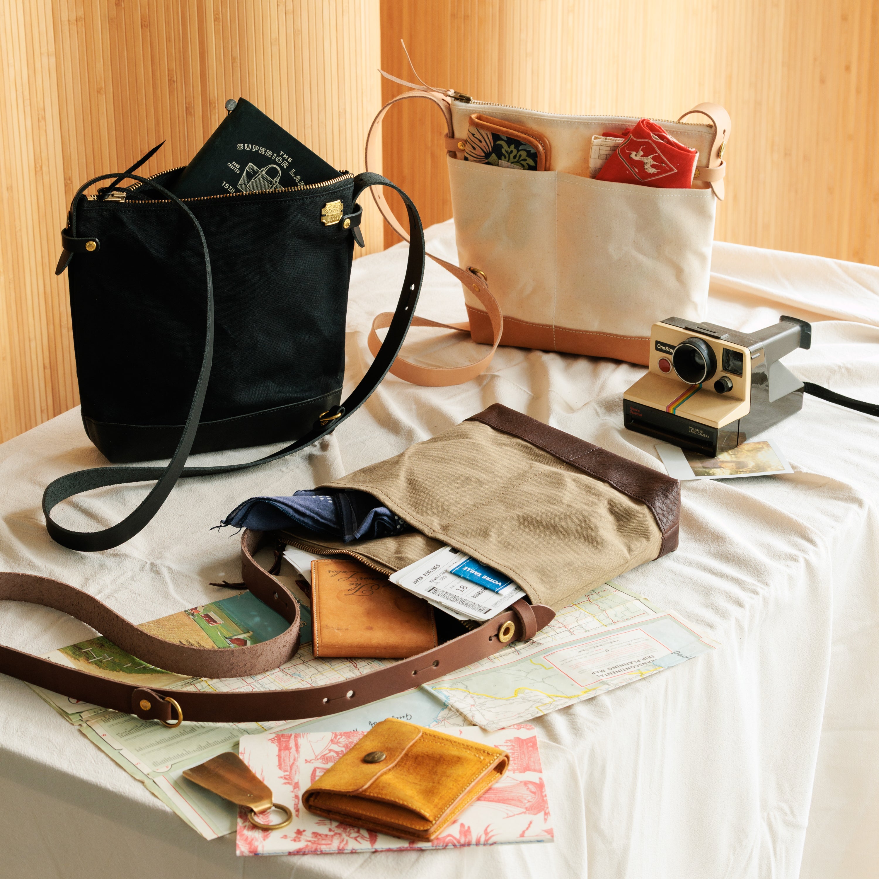 SL0039 leather bottom shoulder bag deep S